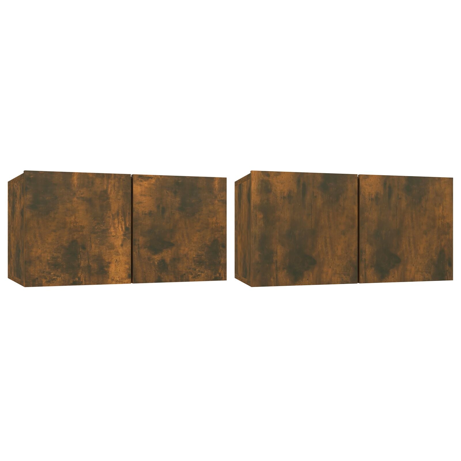 tv-skabe 2 stk. 60x30x30 cm konstrueret træ røget egetræ