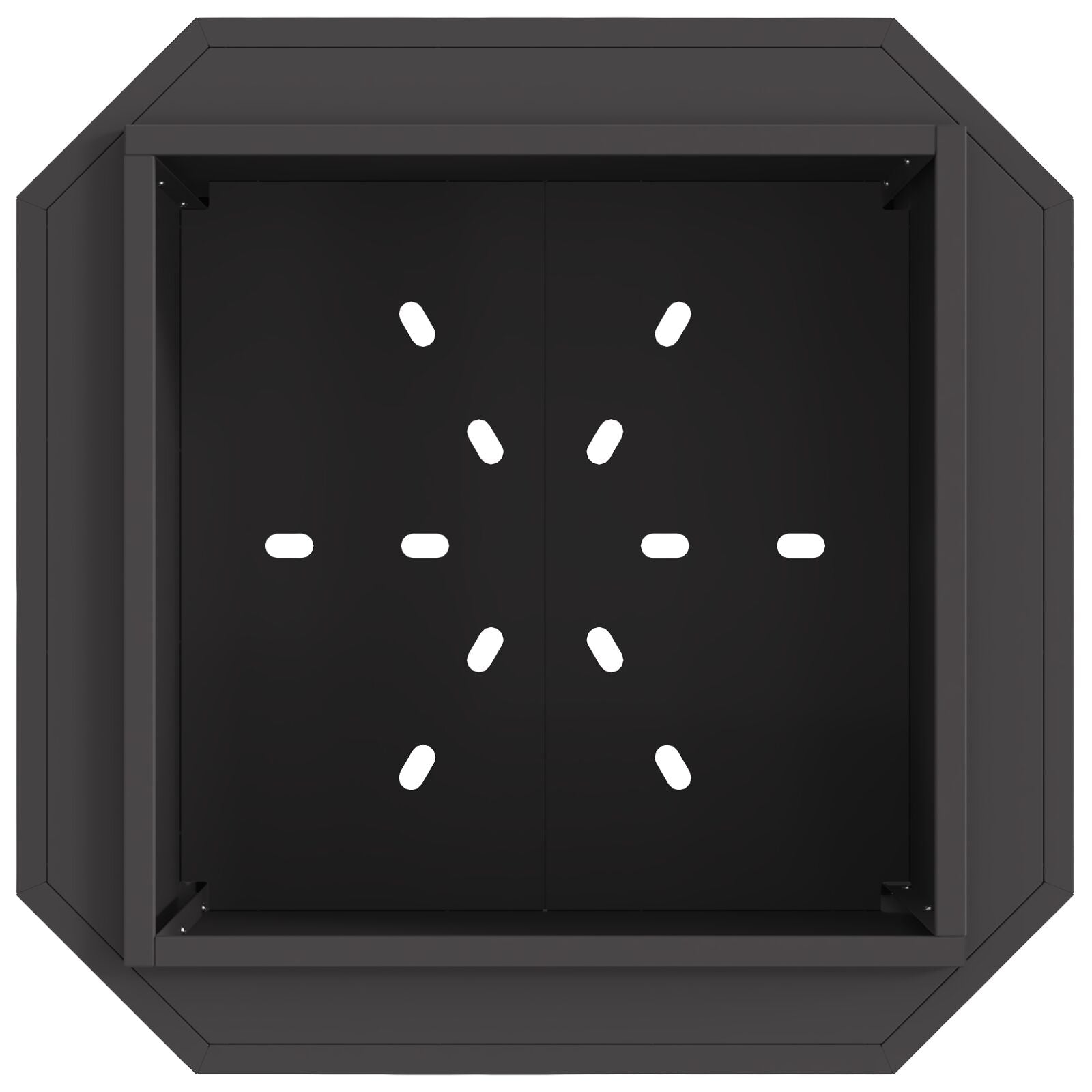 Røgløs Fire Pit Sort 58x58x51 cm Stål