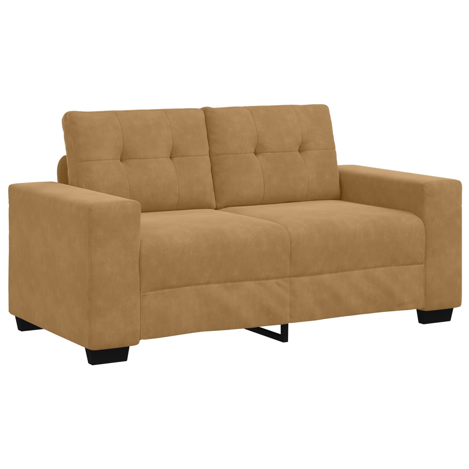 elskovssofa 120 cm fløjl brun