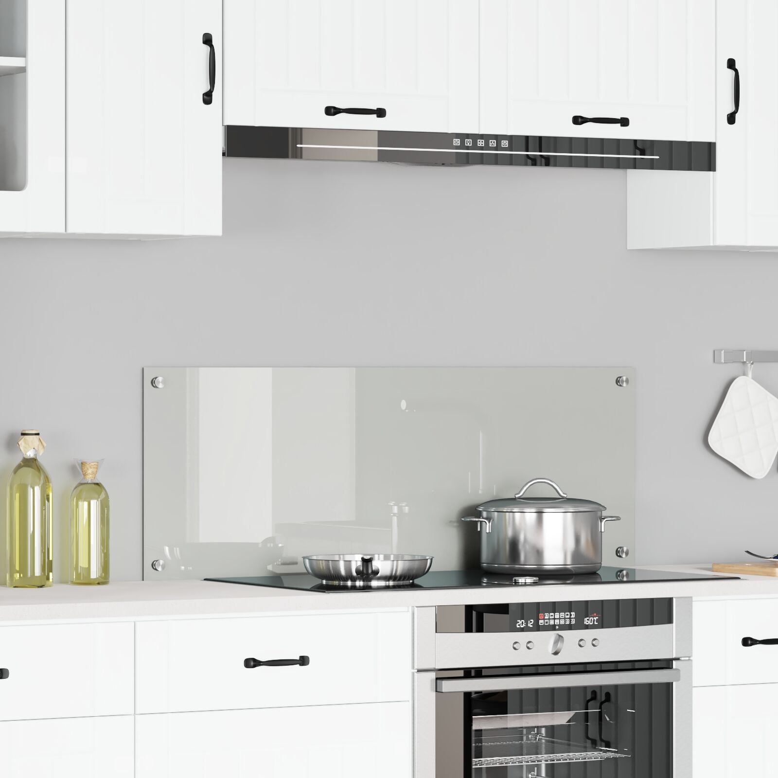 Køkken Backsplash Klar 110x40x0.6 cm Hærdet Glas
