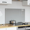 Køkken Backsplash Lys Grå 80x50x0,6 cm Tempereret Glas