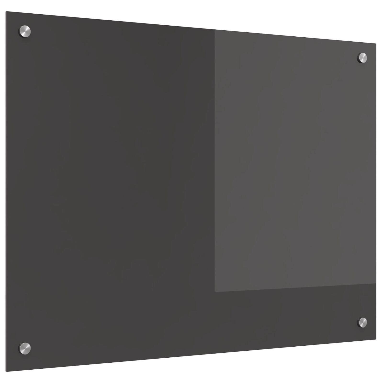 Køkken Backsplash i Mørkegrå - 80x60x0.6 cm Hærdet Glas