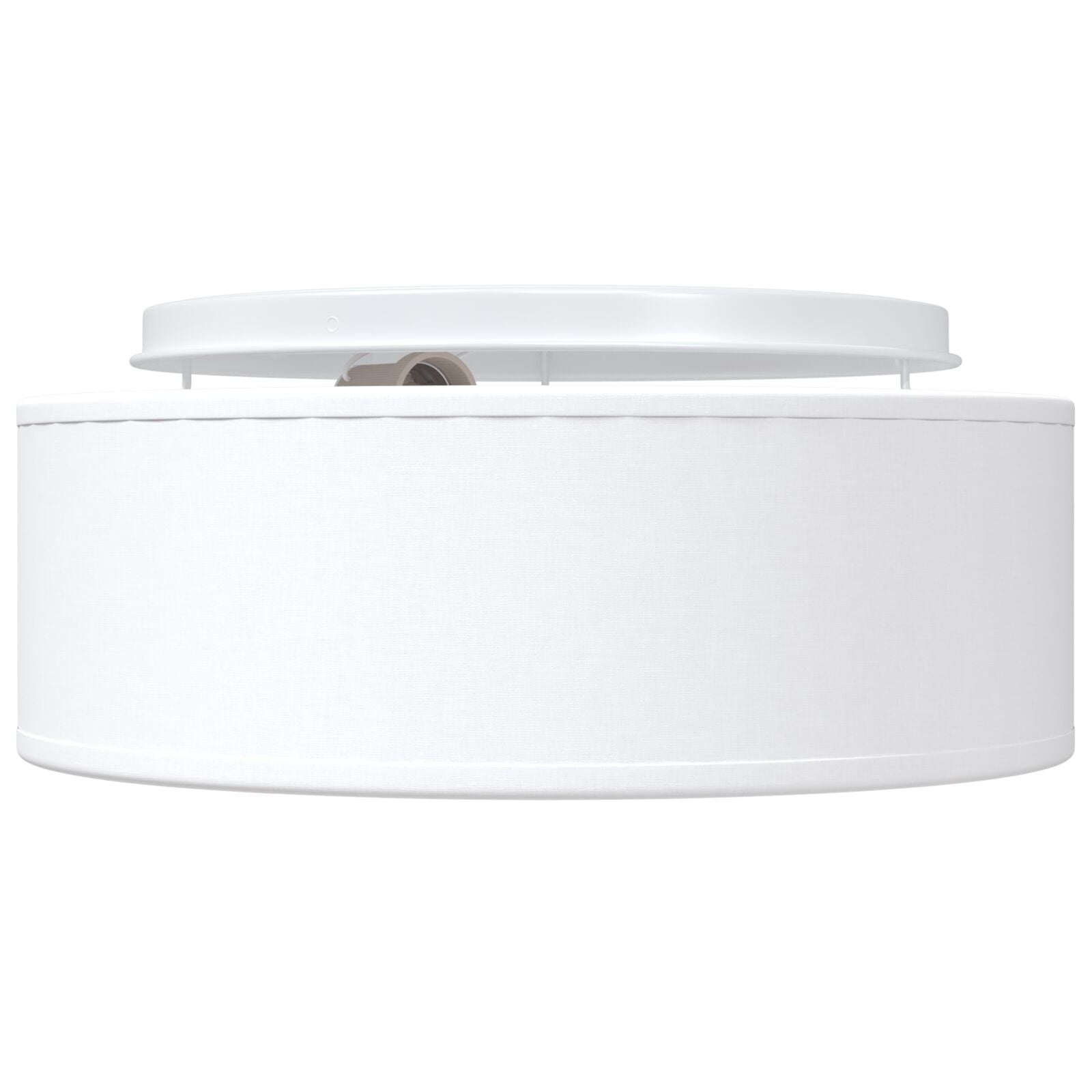 Loftlys Flush Mount Hvid Ø 30 cm Stof E27