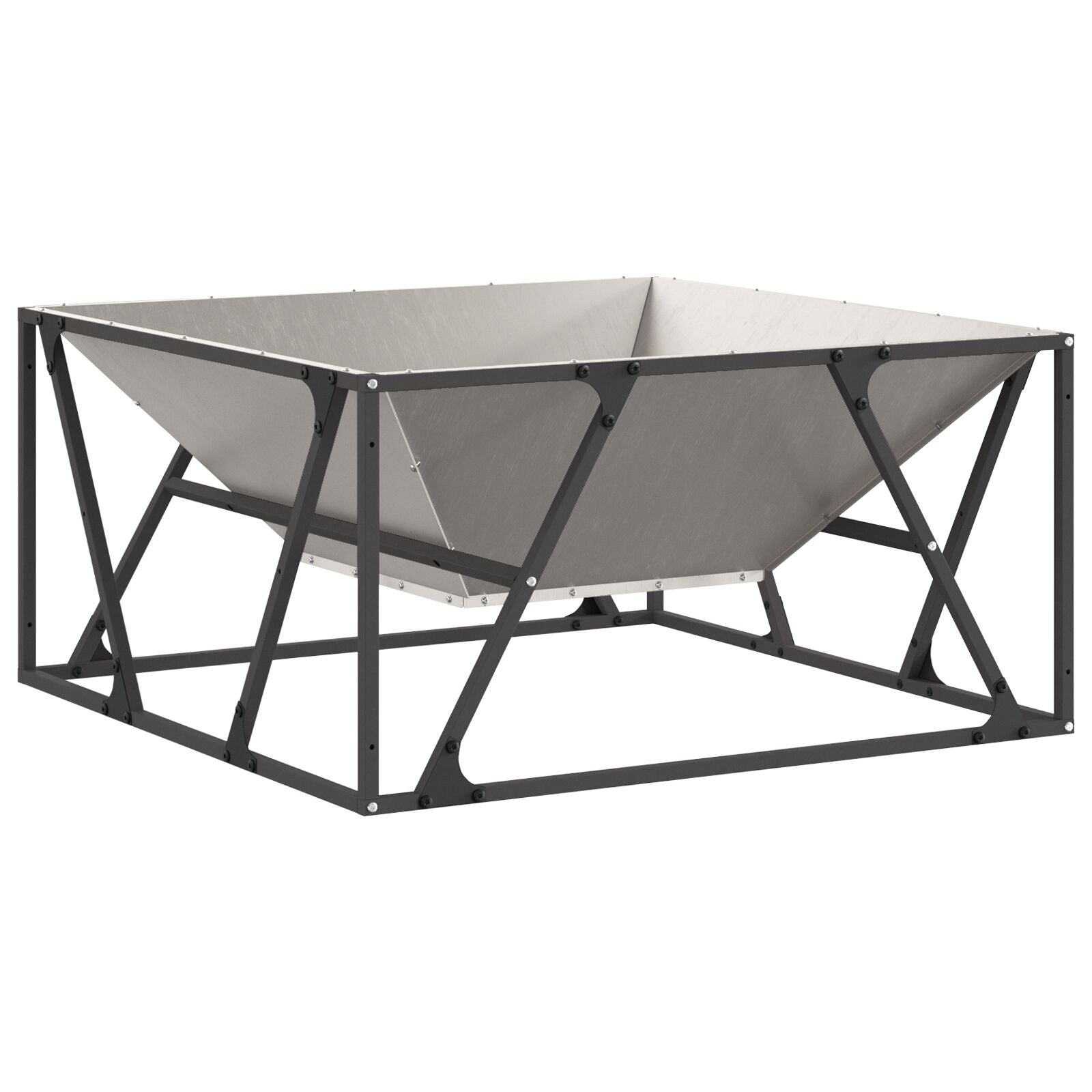 Fyrfadslys Square 80x80x40 cm Vejrbestandigt Stål