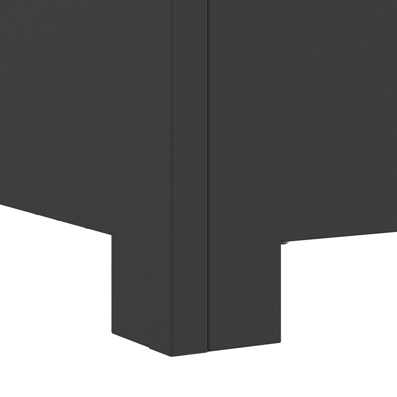 Fyrsted rektangulær Sort 60x60x30 cm Stål