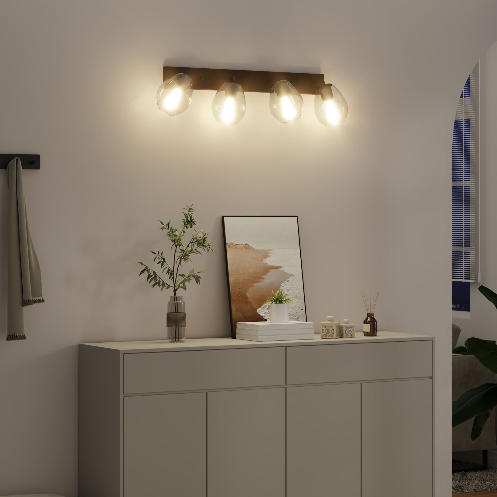 Loftlamper med justerbar glasskærm Anthracite E27