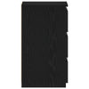 Sengeborde 2 stk Sort Eg 40x35x62,5 cm Konstrueret Træ