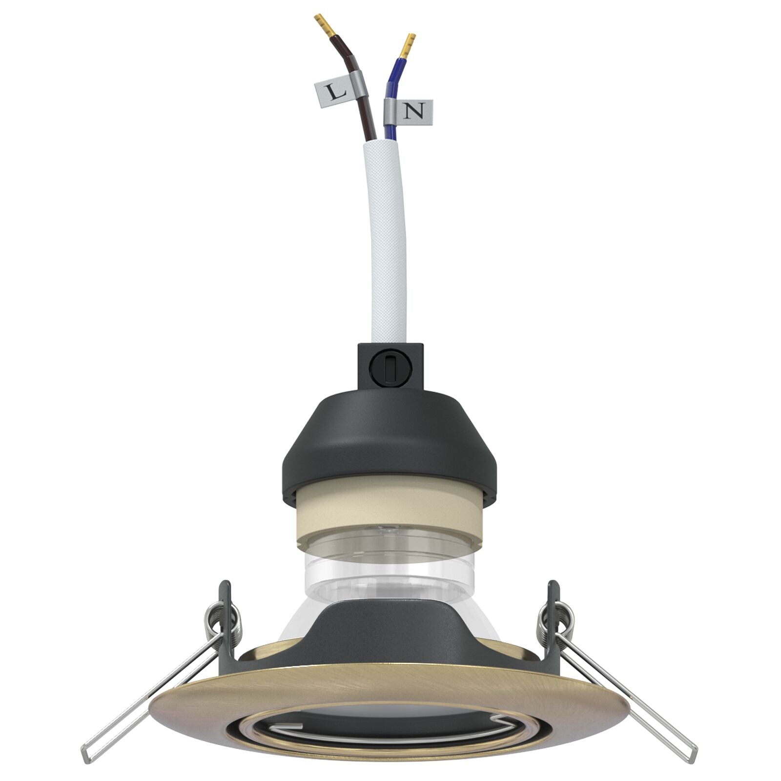Lamper Sæt med 12 Messing Metal 9 cm Indbyggede loftlamper