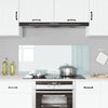 Køkken Backsplash Hvid 120x50x0,6 cm Hærdet Glas