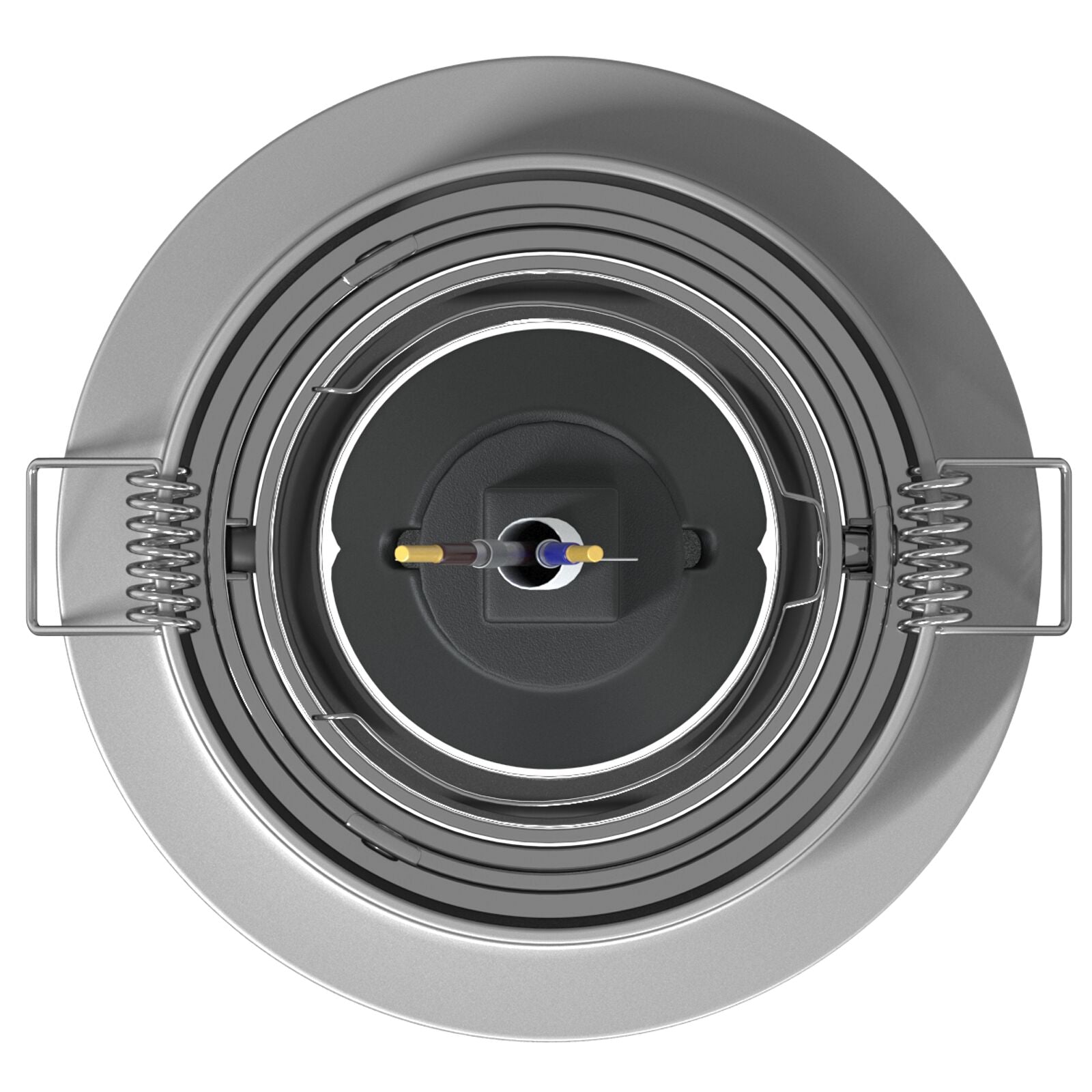 indbyggede spotlights 24 stk Runde GU10 Sølv Ø91 mm