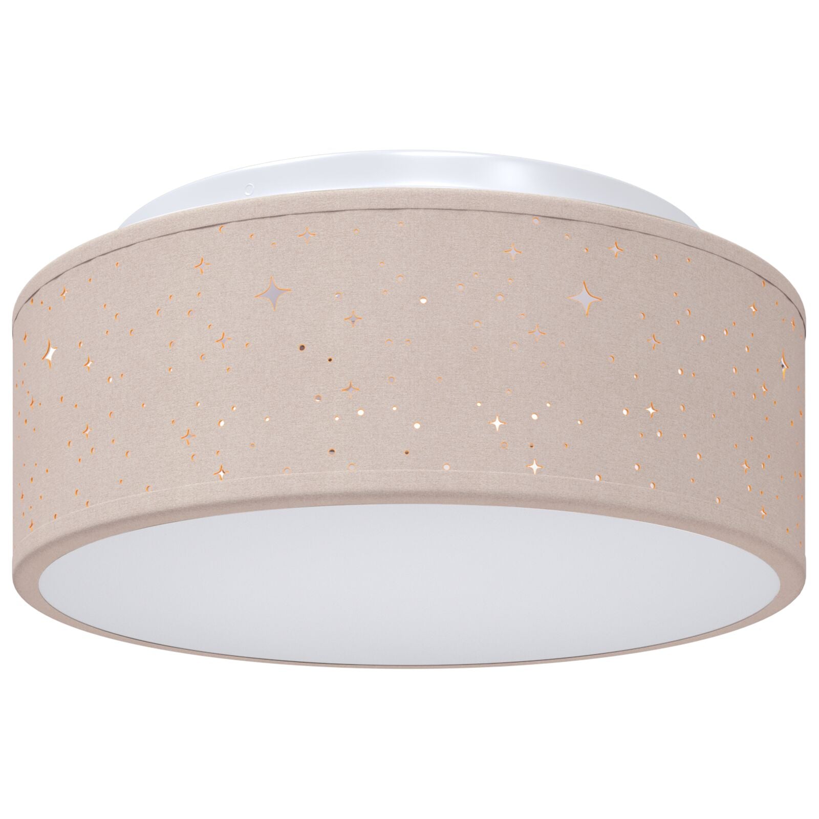 Loftlys med Stjerneskygge Gråbrun Ø 30 cm Stof E27