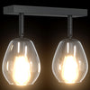 Loftlamper med justerbar glaskuppel Anthracite E27