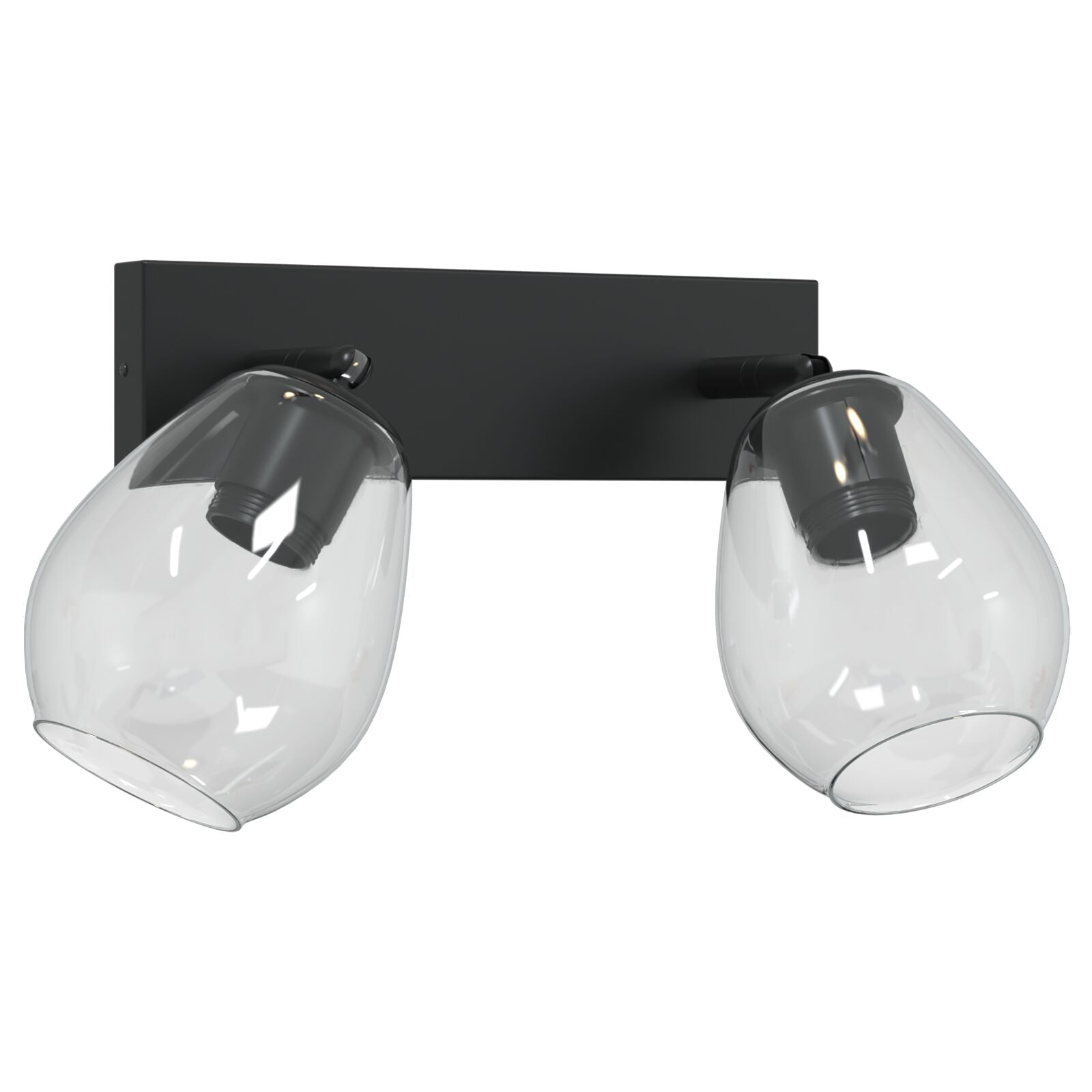 Loftlamper med justerbar glaskuppel Anthracite E27