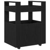 Køkkenvogn Sort Eg 60x45x80 cm Konstrueret Træ