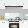 Køkken Backsplash Hvid 120x40x0,6 cm Hærdet Glas