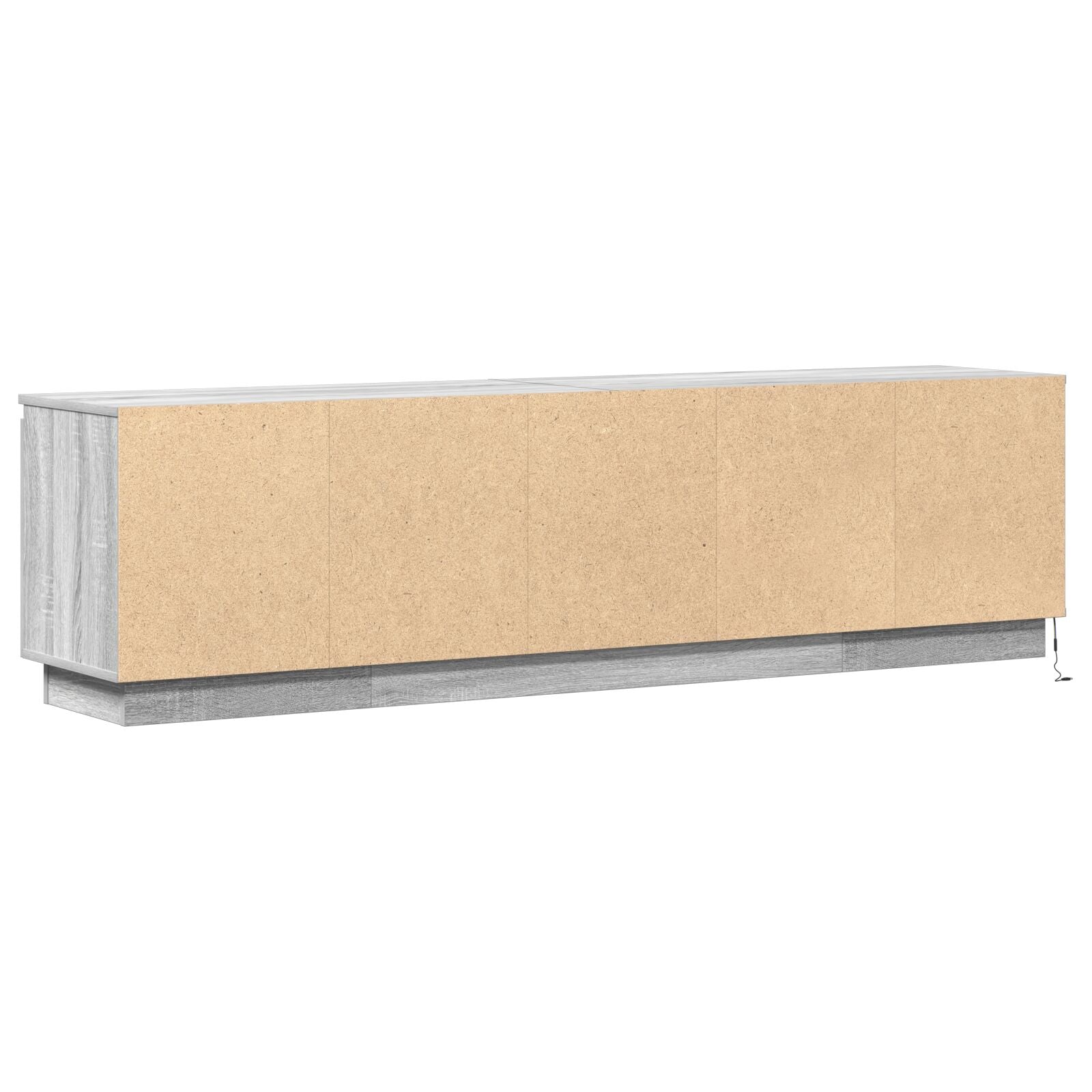TV skab med LED Grå Sonoma 180x38x49 cm Konstrueret træ