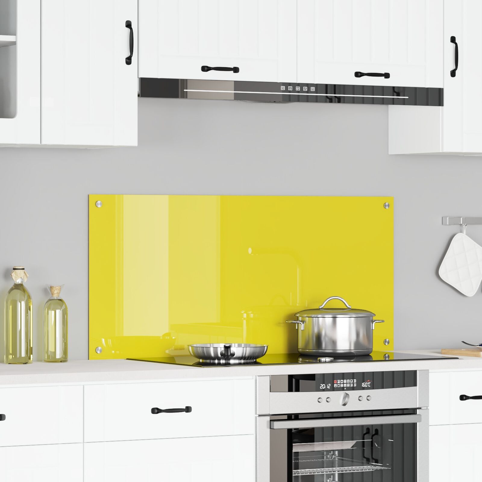 Køkken Splashback Gul 110x50x0,6 cm Hærdet Glas