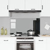 Køkken Backsplash Sort 110x60x0,6 cm Tempereret Glas