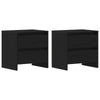 Natbord 2 stk Sort Eg 45x34x44,5 cm Konstrueret Træ