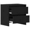 Natbord 2 stk Sort Eg 45x34x44,5 cm Konstrueret Træ