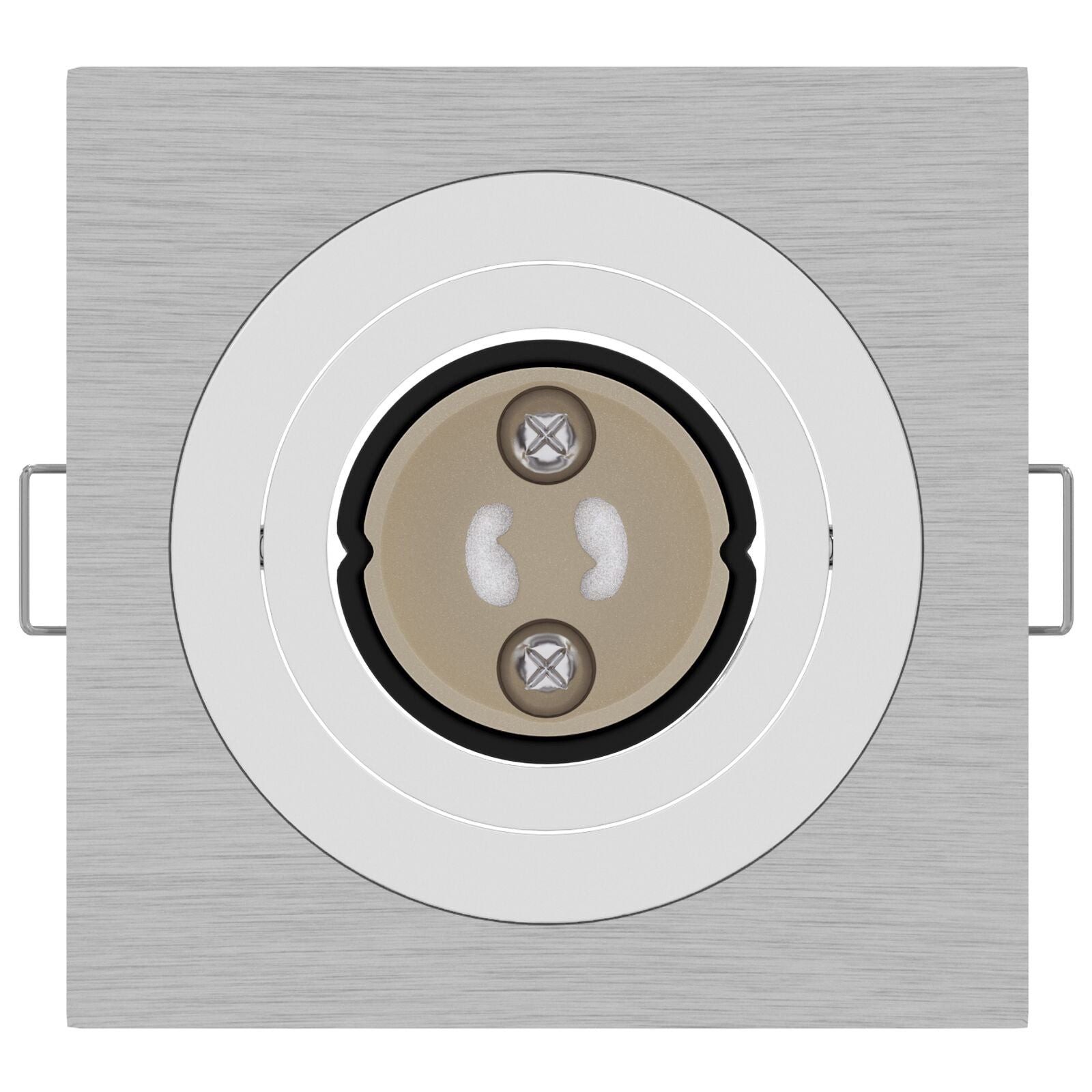 Indbygningsspotlights 6 stk Firkantede GU10 Sølv 91x91 mm