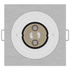 Indbygningsspotlights 6 stk Firkantede GU10 Sølv 91x91 mm