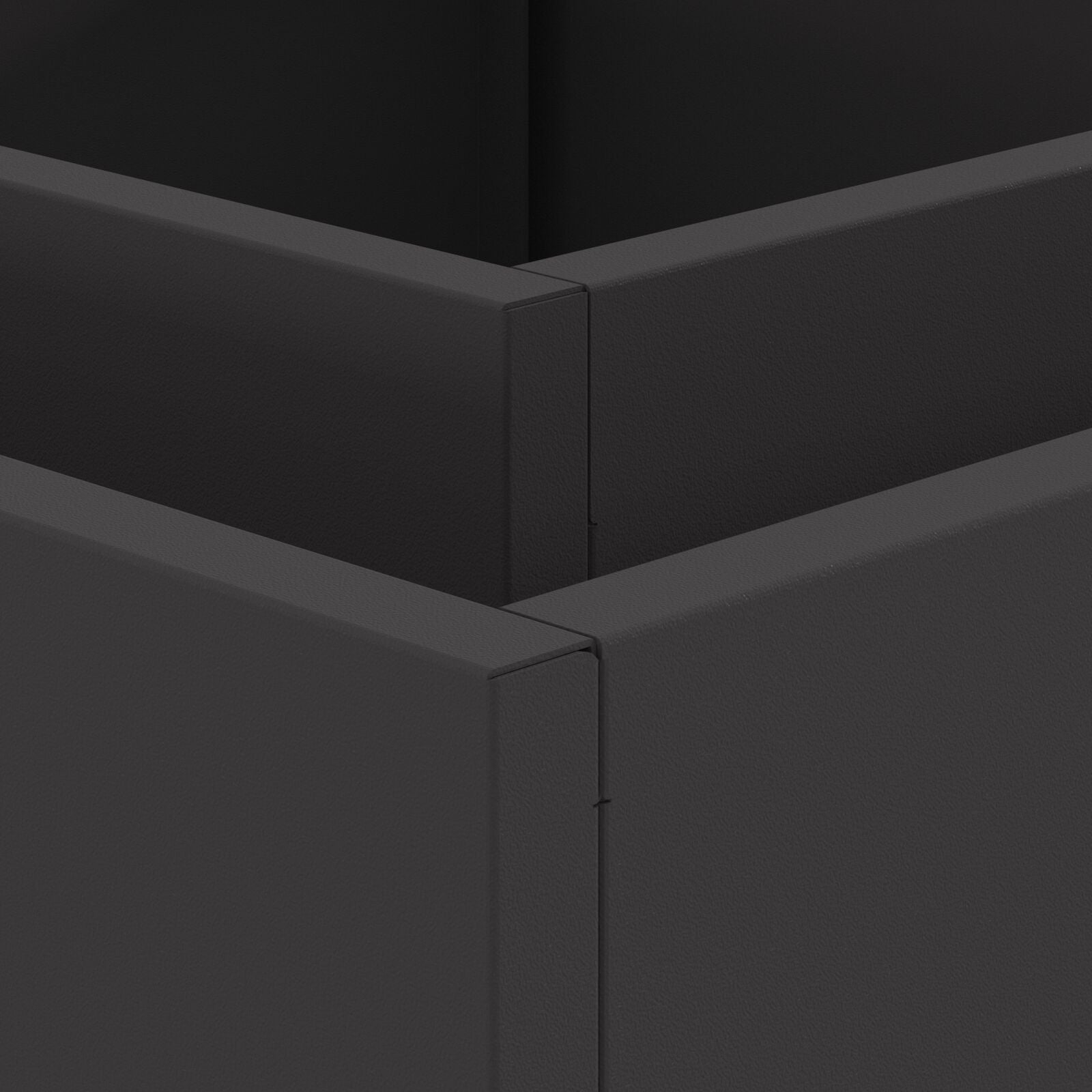 Fyrsted rektangulær Sort 60x60x30 cm Stål