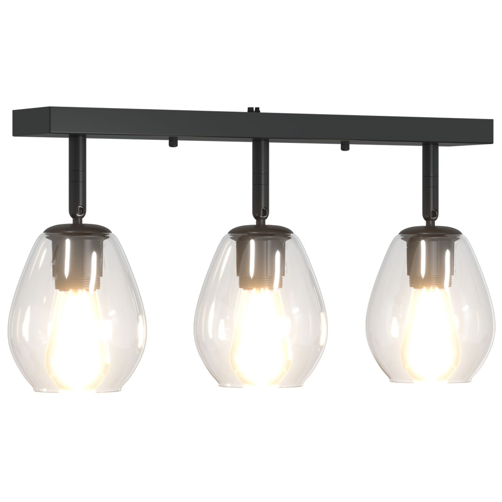 loftlamper med justerbar glaslampeskærm i anthracite, E27