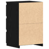 Sengeborde 2 stk Sort Eg 40x35x62,5 cm Konstrueret Træ