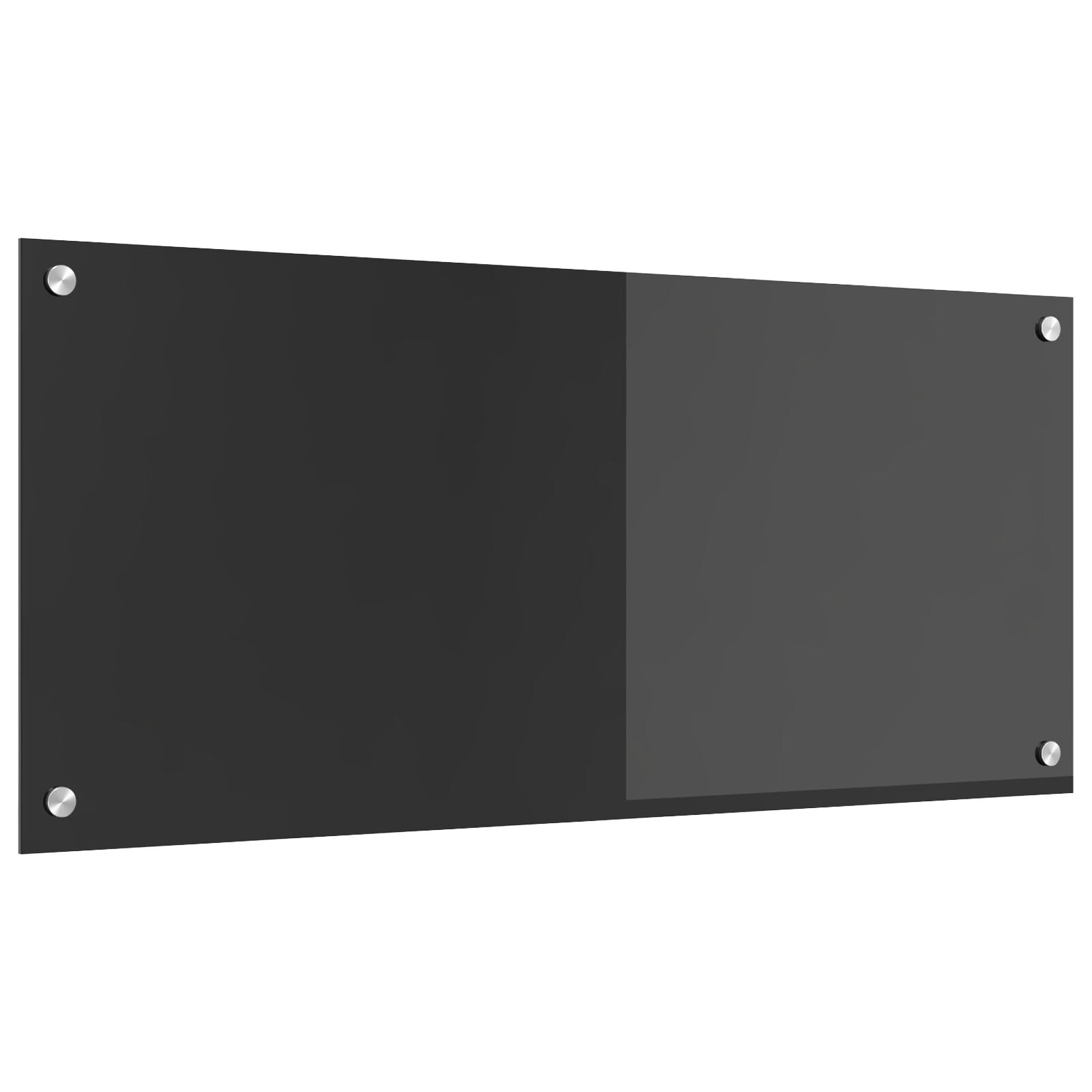Køkken Backsplash Mørkegrå 90x40x0,6 cm Tempereret Glas