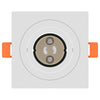 indbygningsspots 24 stk Firkantet GU10 Hvid 91x91 mm