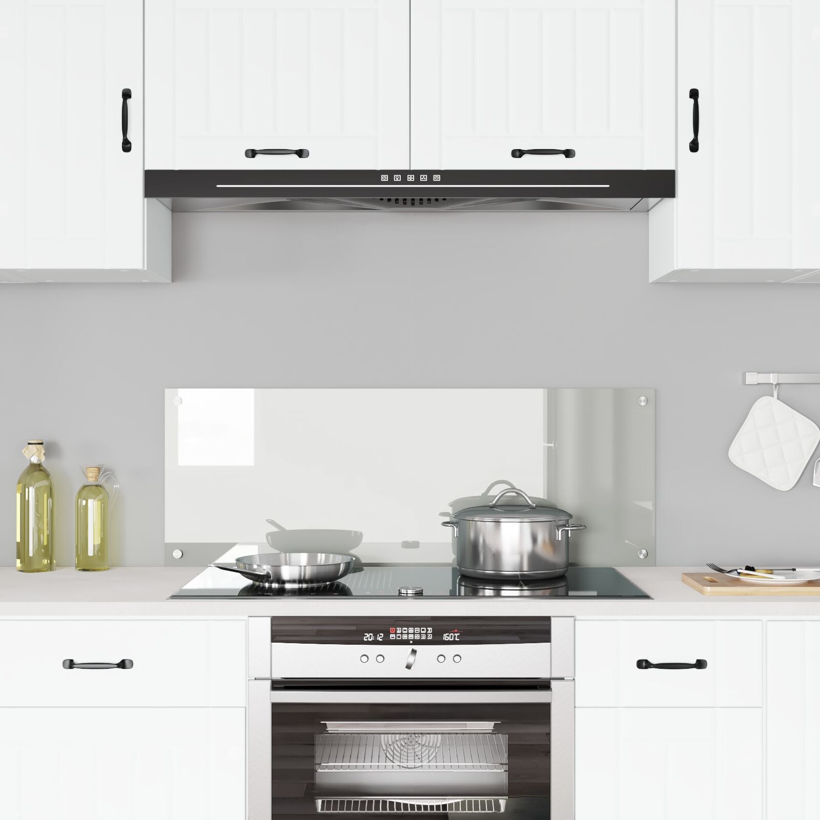 Køkken Backsplash Klar 110x40x0.6 cm Hærdet Glas