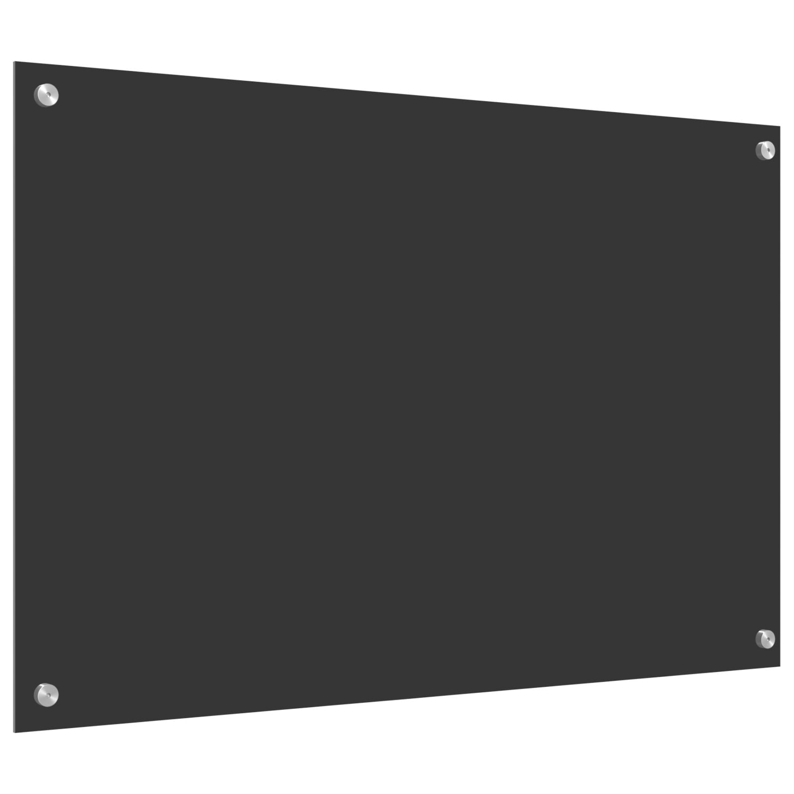 Køkken Backsplash Mørkegrå 90x60x0,6 cm Hærdet Glas