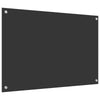Køkken Backsplash Mørkegrå 90x60x0,6 cm Hærdet Glas