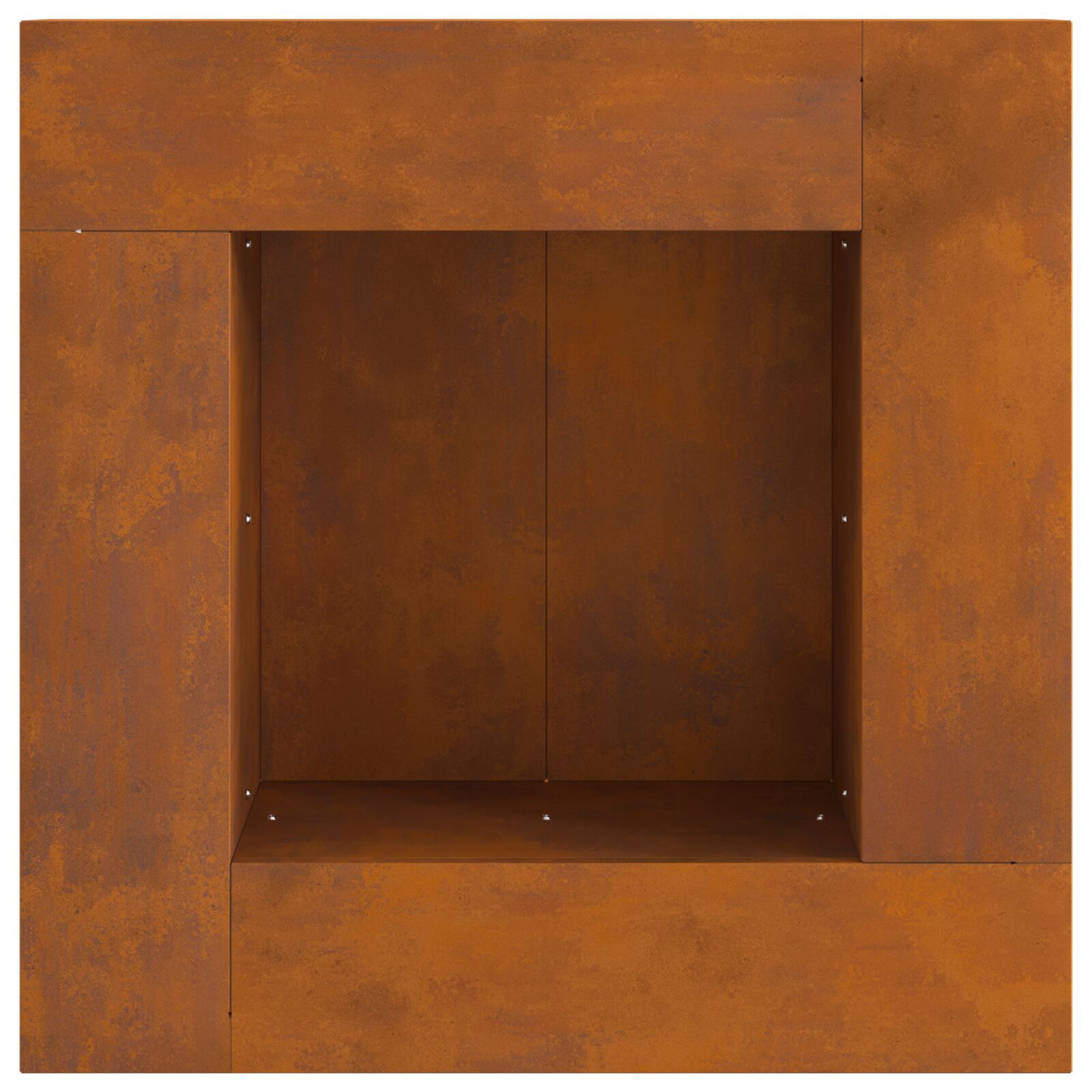 Læskærm Fire Pit Square 60x60x30 cm Vejrbestandig Stål
