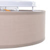 Loftlys Flush Mount Gråbrun Ø 38 cm Stof E27