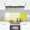 Køkken Backsplash Gul 120x50x0,6 cm Tempereret Glas