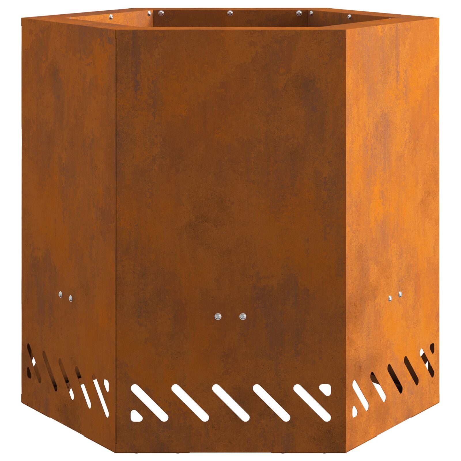 Røgfri Ildgrav Sekskantet 48x48x51 cm Vejrbestandig Stål