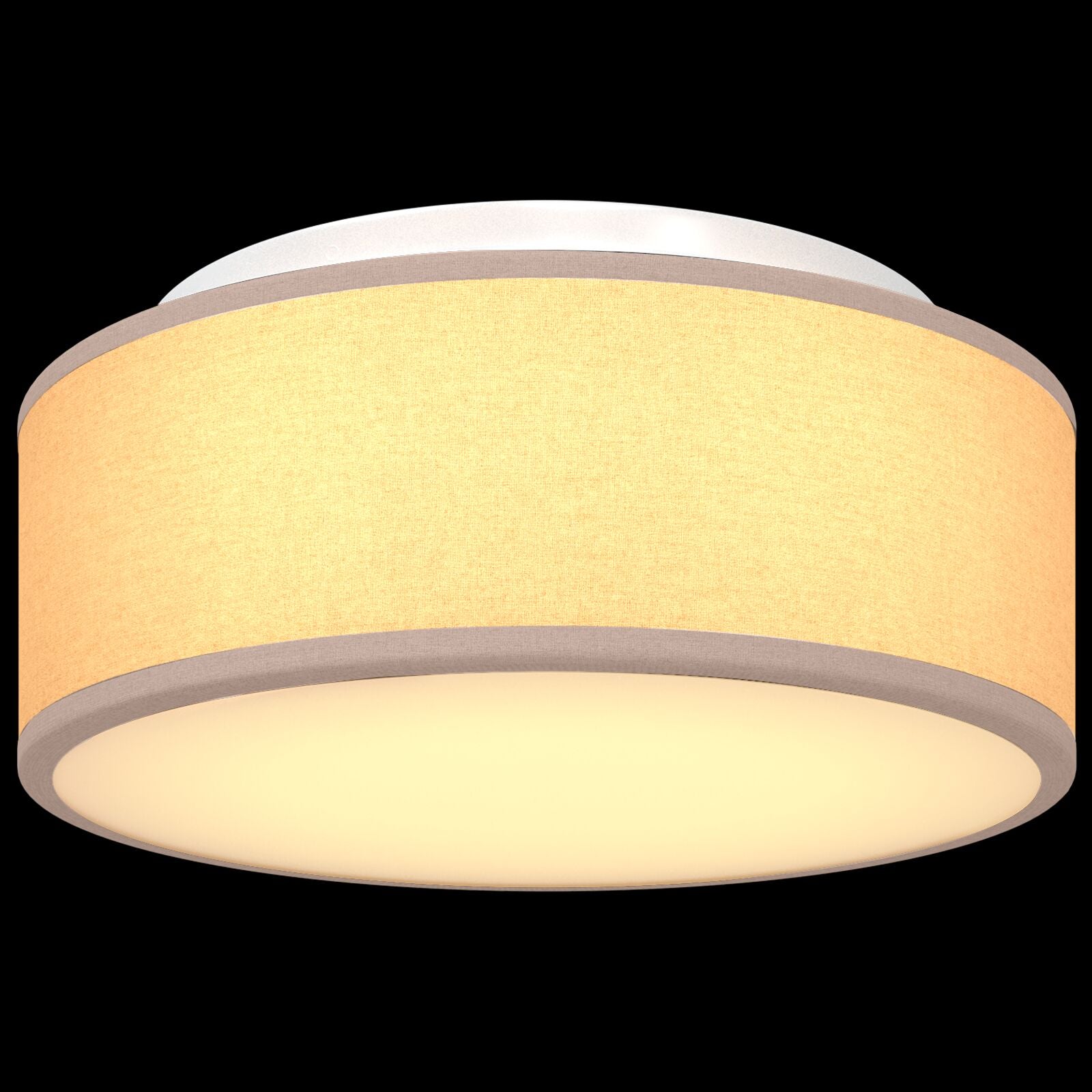 Loftlys Flush Mount Gråbrun 30 cm Stof E27