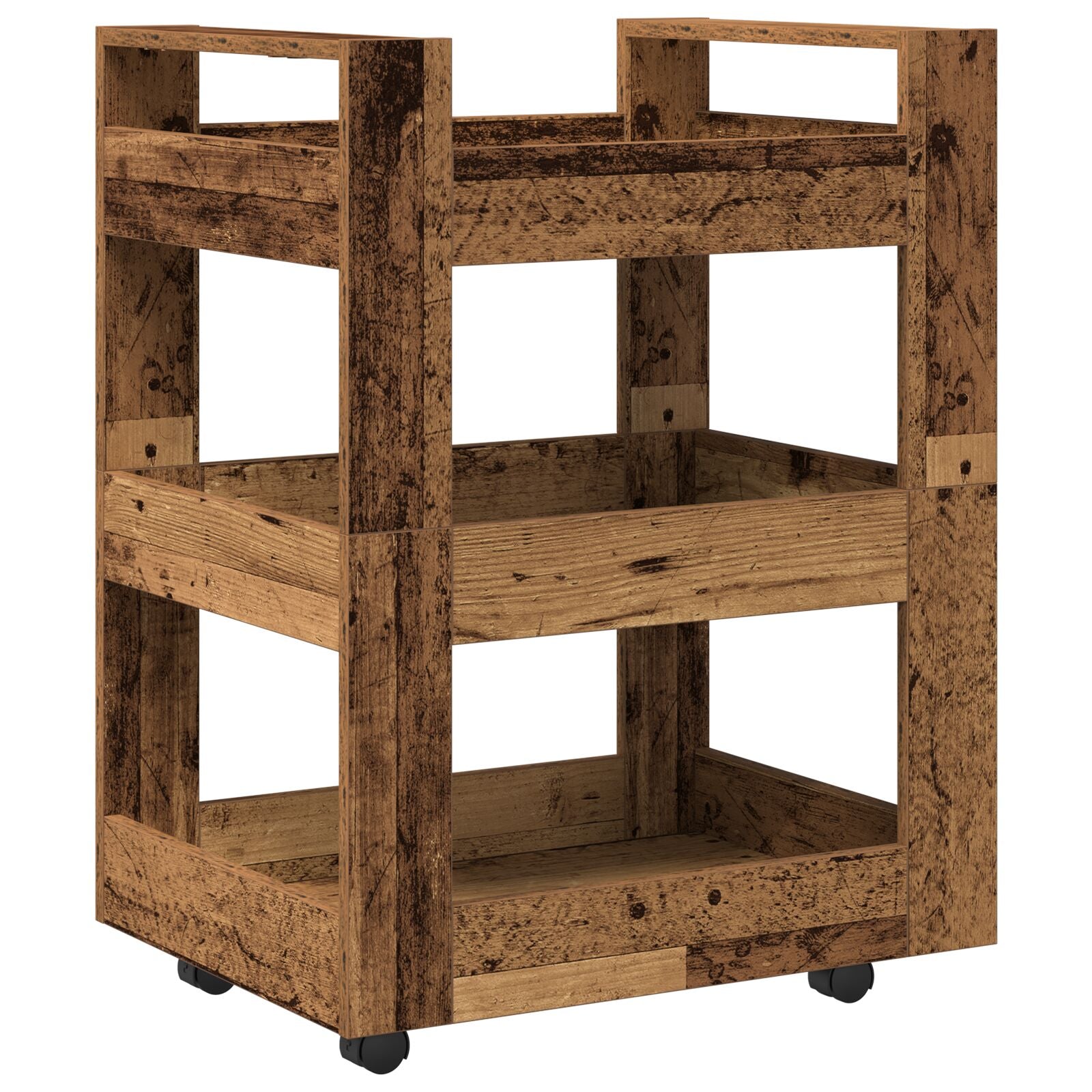 Køkkenvogn Gammelt Træ 60x45x80 cm Konstrueret Træ