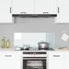 Køkken Backsplash Hvid 110x40x0,6 cm Tempereret Glas