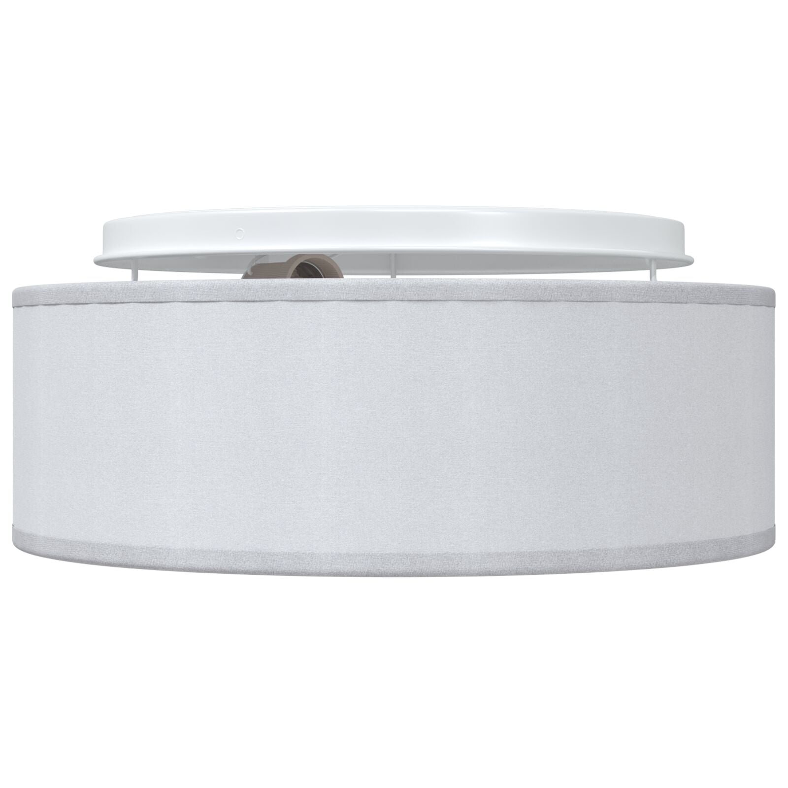 loftlamper flush mount grå Ø 30 cm stof E27