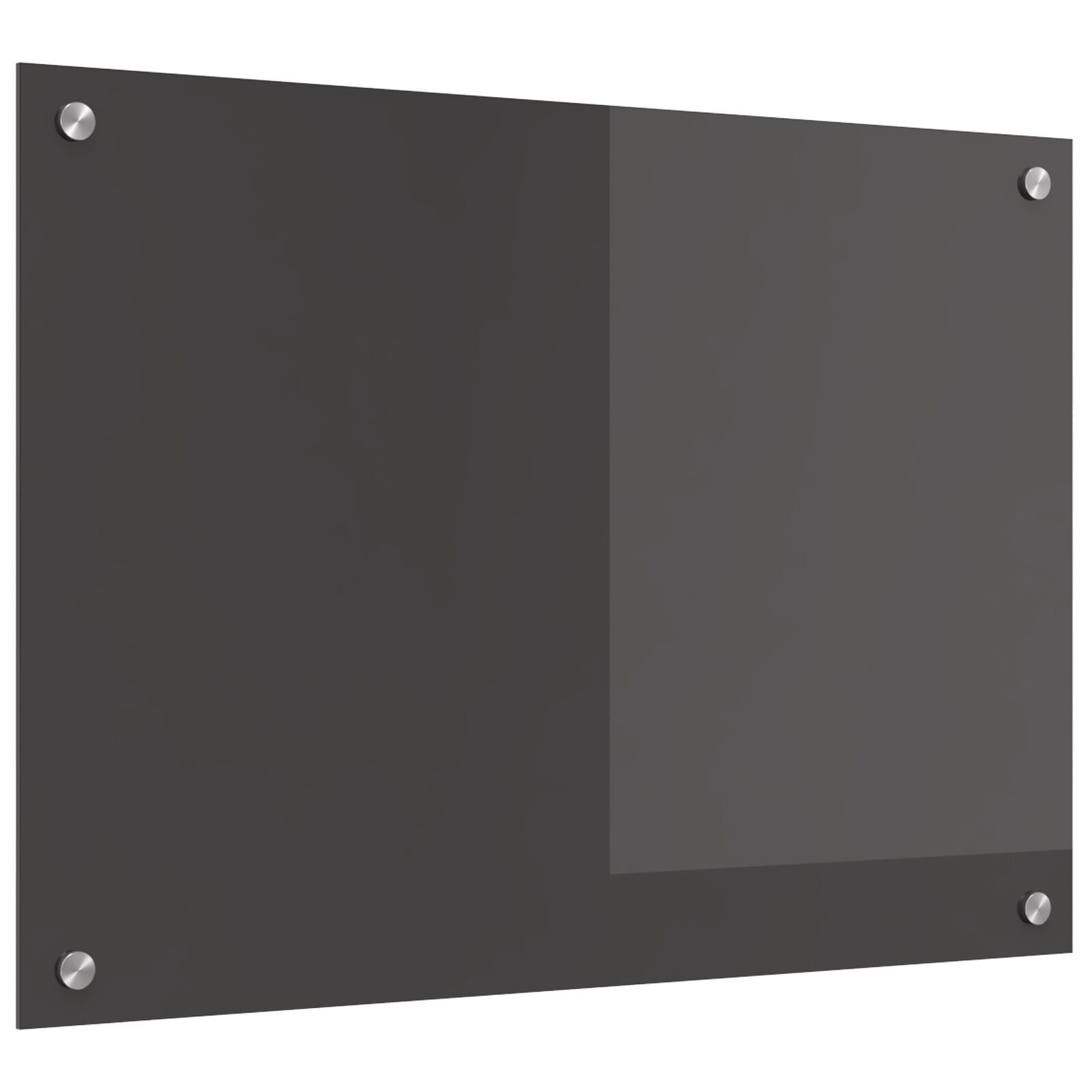 Køkken Backsplash Mørkegrå 70x50x0,6 cm Hærdet Glas