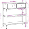 Konsolbord Gamle Træ 72,5x25x75 cm Ingeniørtræ & Stål