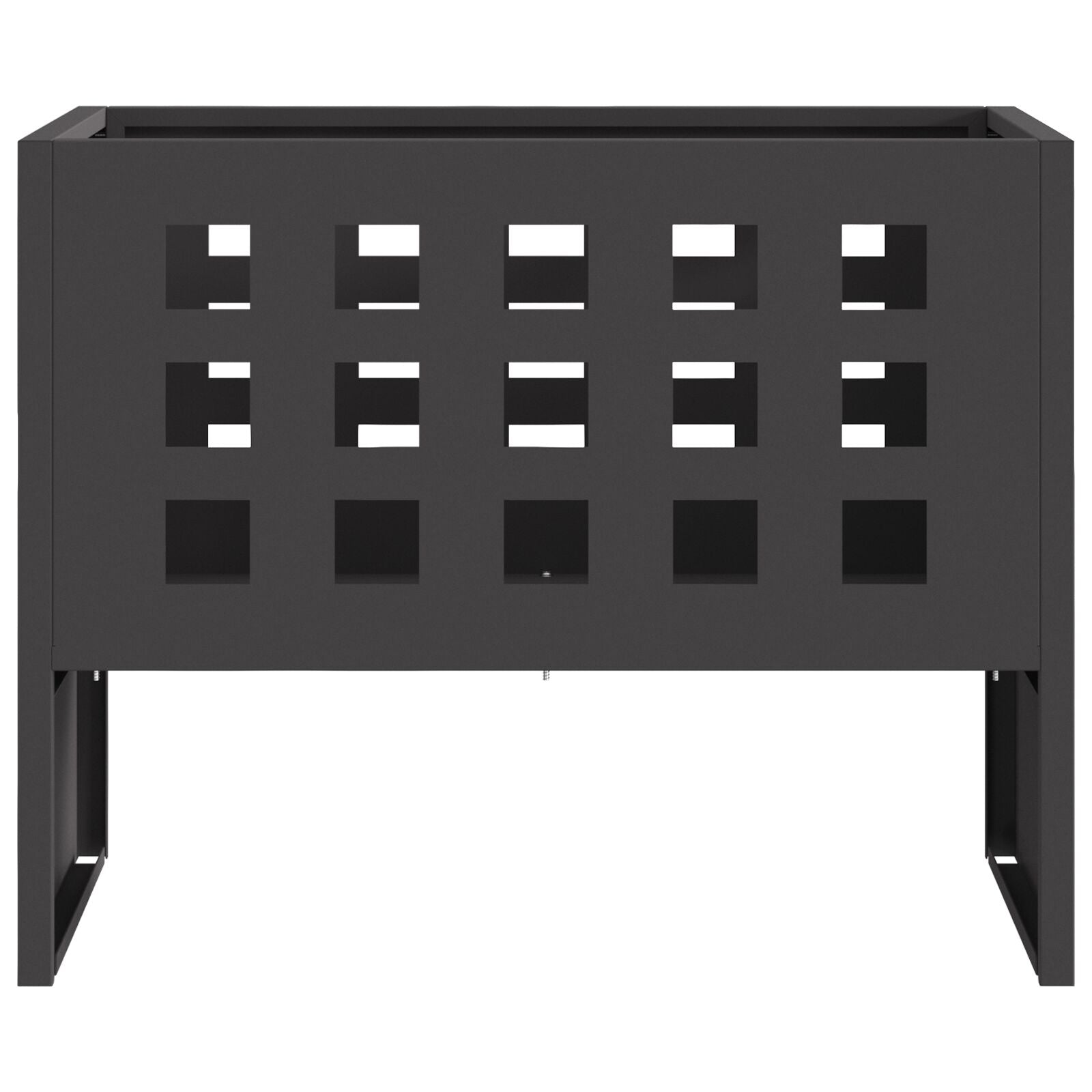 Fyrfadslys Rektangulær Sort 50x30x40 cm Stål