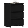 Sengeborde 2 stk Sort Eg 40x35x62,5 cm Konstrueret Træ