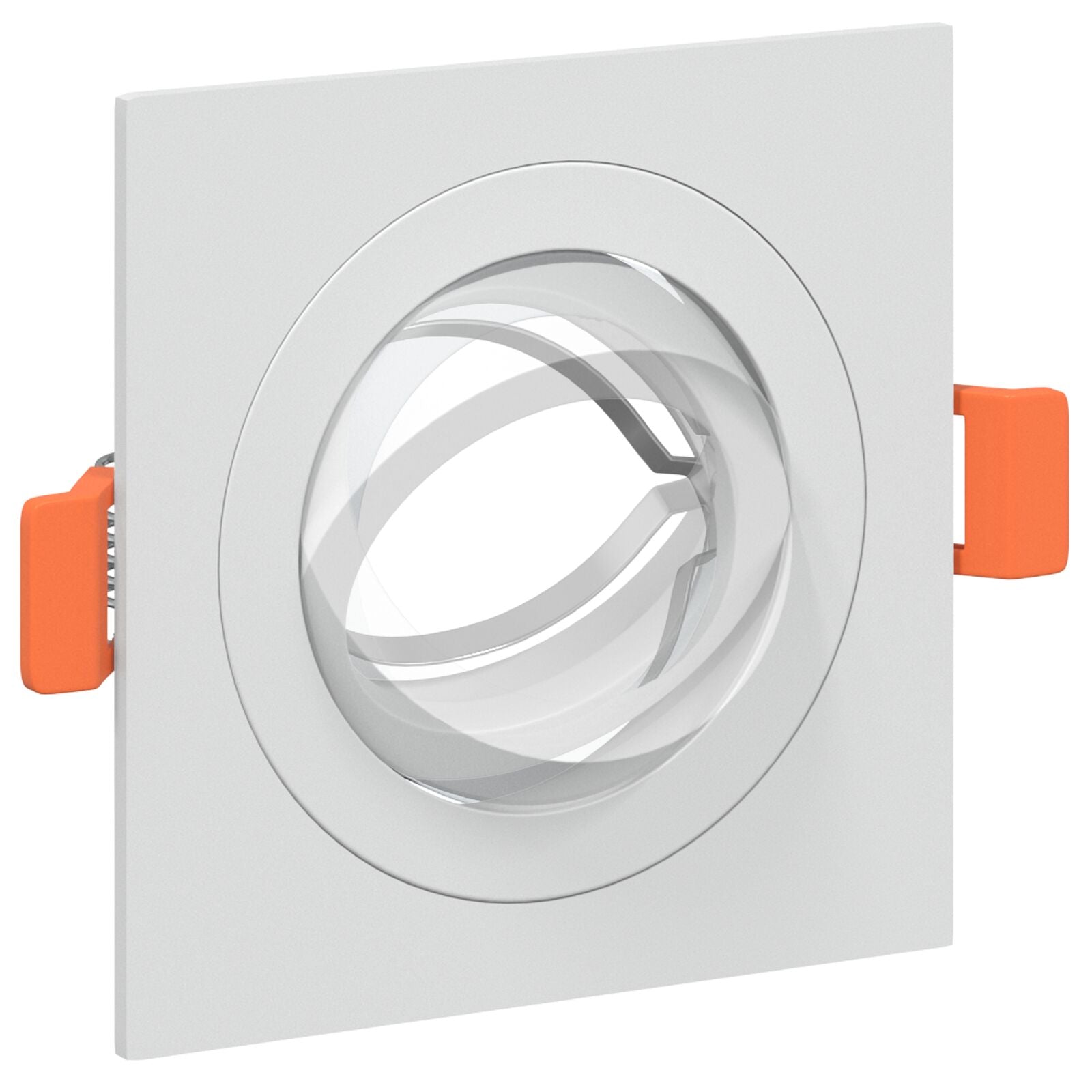 indbyggede spots 12 stk Firkant GU10 Hvid 91x91 mm