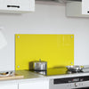 Køkken Backsplash Gul 80x40x0,6 cm Tempereret Glas