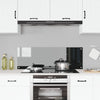 Køkken Backsplash Sort 120x40x0,6 cm Tempereret Glas