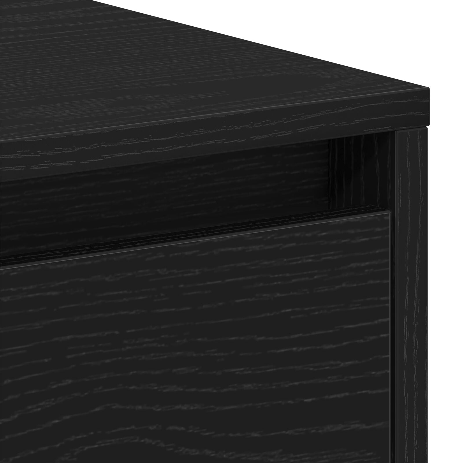 Natbord 2 stk Sort Eg 45x34x44,5 cm Konstrueret Træ